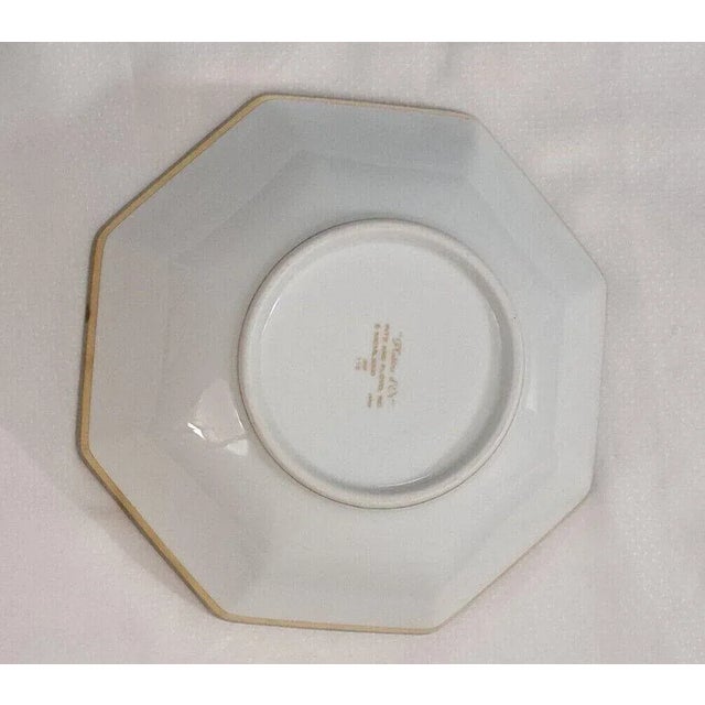 Modern Vintage Fitz & Floyd Platine d'OR Octagonal Serving Vegetable Bowl, Japan For Sale - Image 3 of 7