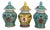 Chinese Miniature Lidded Temple Jars - A Set of 3 For Sale