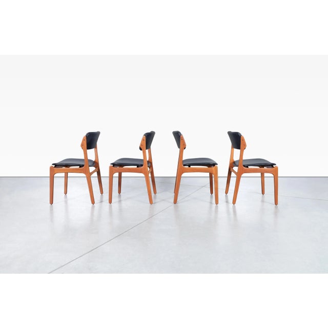 Wood 1960s Danish Teak Dining Chairs Model Od-49 by Erik Buch for Oddense Maskinsnedkeri - Set of 6 For Sale - Image 7 of 12
