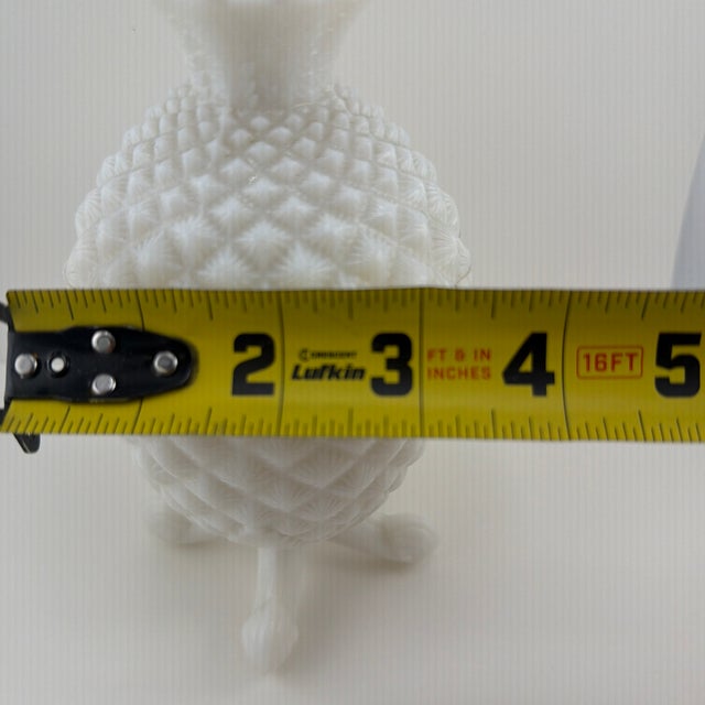 White 19th-Century French Portieux-Vallerysthal Milk Glass Pineapple Lidded Dish/Box For Sale - Image 8 of 9