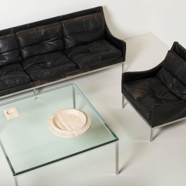 Mid-Century Lounge Chairs in Chrome and Patinated Leather, Germany, 1960s, Set of 2 For Sale - Image 12 of 13