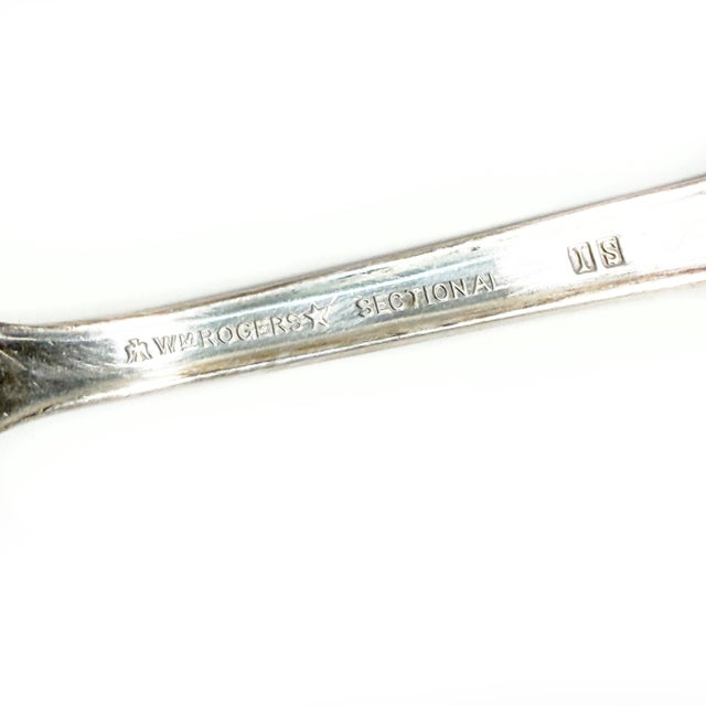 Mid-Century Modern Vintage 1847 Rogers Bros Wm Rogers Sectional Stainless Flatware Set in Mid Century Modern Blonde Wood Case | Service for 8 | MCM Silverware For Sale - Image 3 of 3
