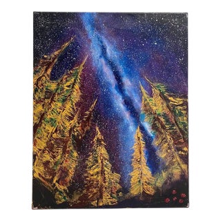 Contemporary Tyler Murphy Abstract Northern Lights Painting on Canvas For Sale