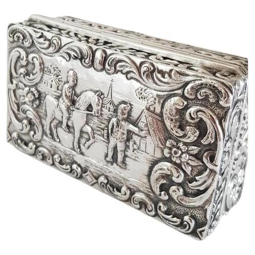 Antique Dutch Silver Repoussé Trinket or Jewellery Box Late 19th Century For Sale - Image 14 of 14