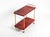 1960s Large Vintage Red Goatskin Serving Bar Cart by Aldo Tura, 1960s For Sale - Image 5 of 18