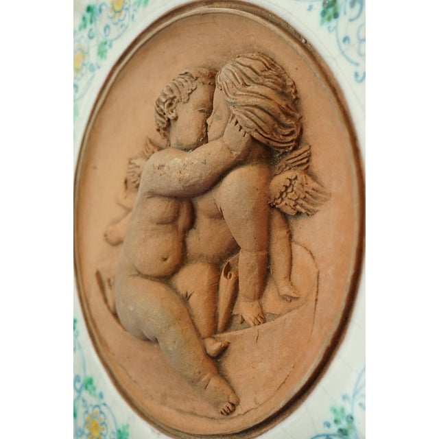 Ceramic Plaque with Terracotta Angels by Val Demone of Santo Stefano di Camastra, Sicily, Italy, 1980s For Sale - Image 17 of 18