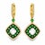 Mid 20th Century 14k Yellow Gold Green Amethyst Diamond Tsavorite Drop Dangle Earrings, Pair For Sale - Image 4 of 4