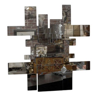 Modern Cubist Mirror For Sale