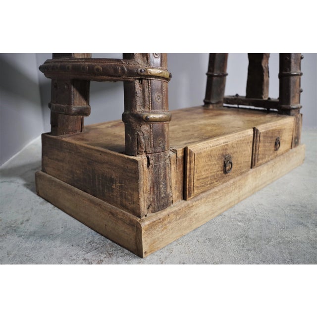 Ancient Shelving in Indian Teak Wood For Sale - Image 16 of 17
