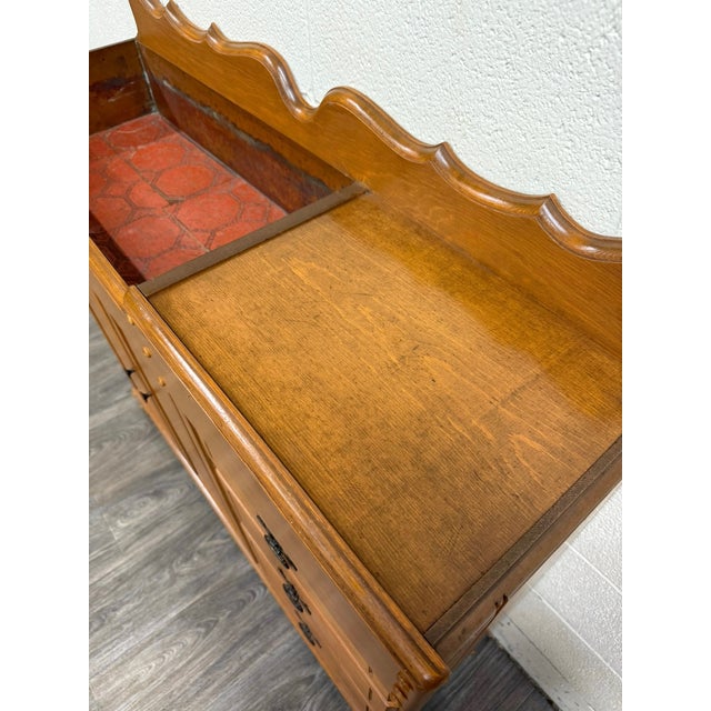 Vintage Colonial Revival Oak Dry Sink Washstand Cabinet For Sale - Image 11 of 13