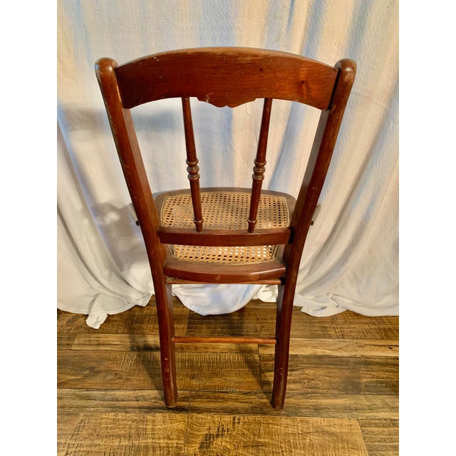 Early 20th Century French Walnut and Cane Seat Chair For Sale - Image 11 of 12
