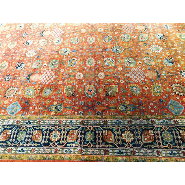 Vintage Hand Knotted Persian Rug. 17'x 11'4" For Sale - Image 9 of 18