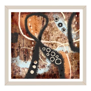 Neutral & Grungy Polyptych Grid 7 - #2 - 8x8 Abstract Painting Reproduction by Susan Olivio For Sale