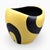 Classic mid-century ceramic by Van Daalen from the 1950s. The characteristic black and yellow decoration and striking...