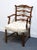 VINTAGE ANTIQUE Solid Mahogany Traditional Duncan Phyfe Style Ladderback Dining Arm Chair 37.5" High 22" Wide 24.5" Deep...