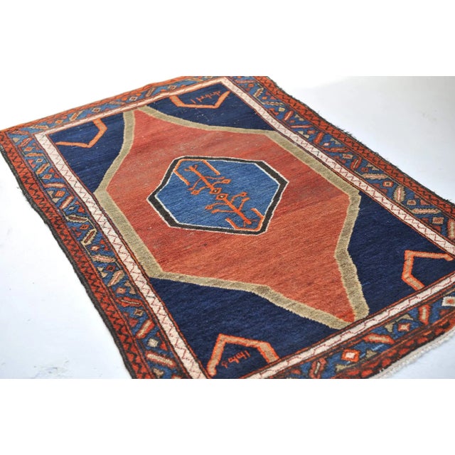 Tribal 1950s Minimalist Tribal Rug - 4.4 X 6.6 For Sale - Image 3 of 11
