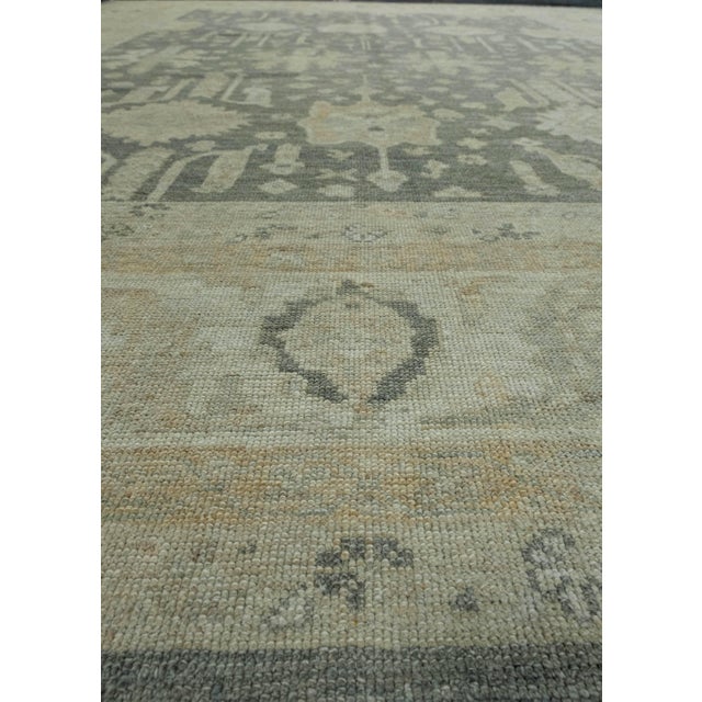 Turkish Turkish Oushak Antique Look Rug 9'10" x 12'5" #18640 For Sale - Image 3 of 8