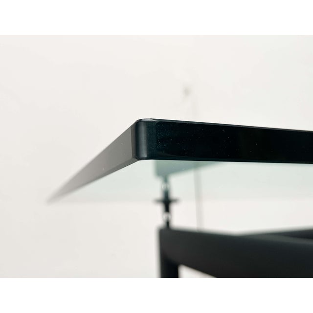 Italian Model LC6 Metal and Glass Dining or Office Table by Le Corbusier, Pierre Jeanneret, Charlotte Perriand for Cassina For Sale - Image 11 of 18