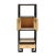 Contemporary Oriental Black Rim Natural Wood Narrow Storage Display Bookcase Cabinet For Sale - Image 3 of 8