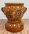 Unique vintage ceramic garden stool featuring vibrant drip painted colors with a Majolica style floral design. Asian...