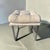Chrome and upholstered stool attributed to Milo Baughman. This stool has a sleek, chrome frame, with a classic Mid-Century...