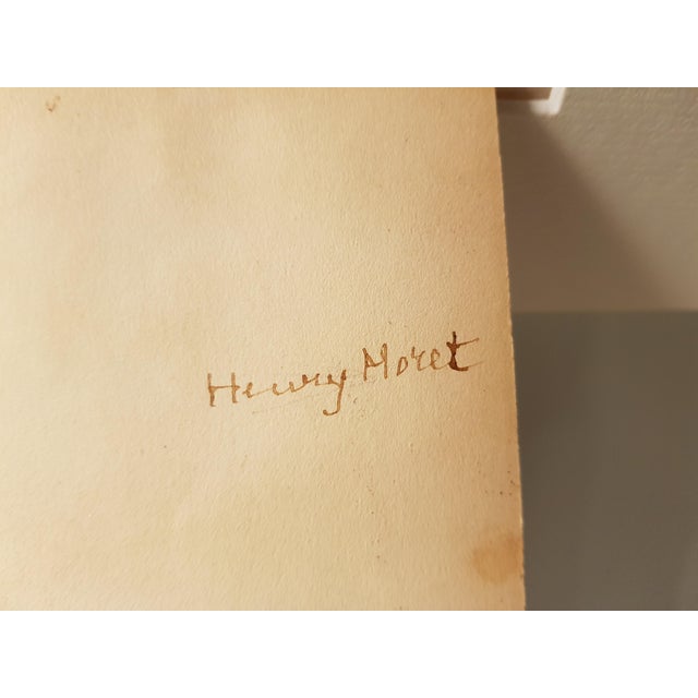 Moret Henry - Pont Aven - Watercolor Painting - Two Women in Brittany - Framed - Late 19th Century For Sale - Image 9 of 10