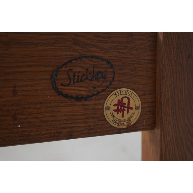 Stickley King Size Mission Oak Bed For Sale - Image 11 of 12