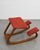 Westnofa Furniture Mid Century Modern Westnofa Balans Variable Kneeling Chair – Original Norwegian Ergonomic Bentwood Chair in Red Upholstery For Sale - Image 4 of 8