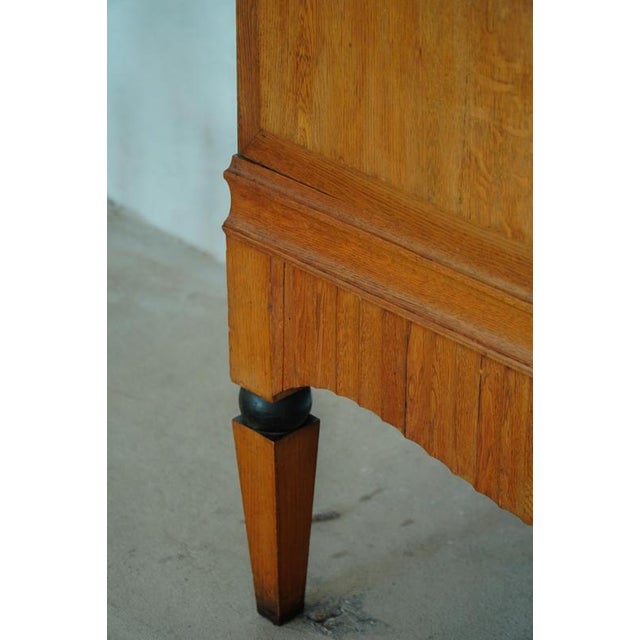 Early 20th Century Art Deco Danish Oak Cabinet with Hand-Carved Details, 1930s For Sale - Image 17 of 18