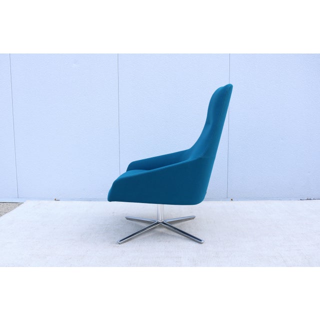 Wood Contemporary Lievore Altherr Molina for Andreu World Alya Swivel Lounge Chair For Sale - Image 7 of 18