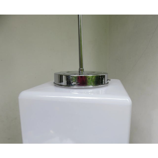 Metal Vintage Bauhaus Style Cube Ceiling Lamp by Walter Kostka for Atrax-Gesellschaft For Sale - Image 7 of 18