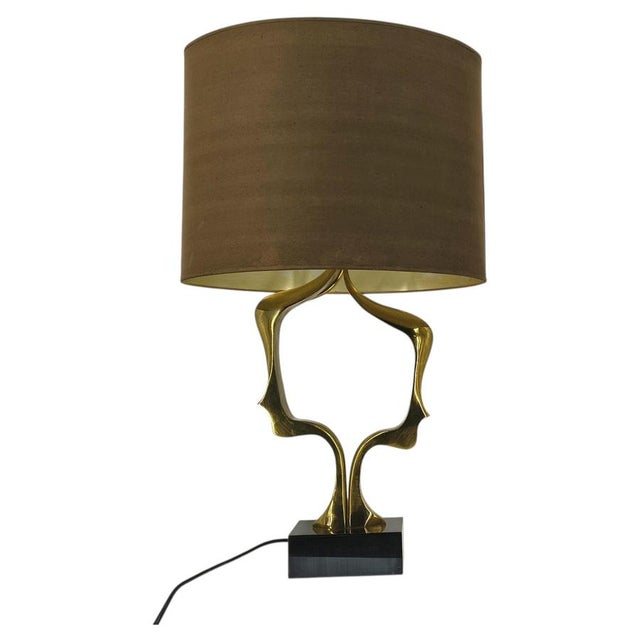 Bronze Table Lamp attributed to Willy Daro, 1970s For Sale - Image 14 of 14