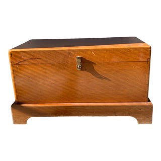 Early 20th Century Early American Blanket Chest / Trunk and Stand For Sale