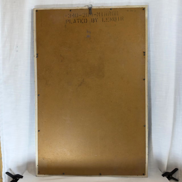 Vintage Palm Beach Regency Chinoiserie Blue and White Faux Bamboo and Wicker Wall Mirror With Gilt Accents Dorothy Draper Style - Newly Painted For Sale - Image 9 of 10