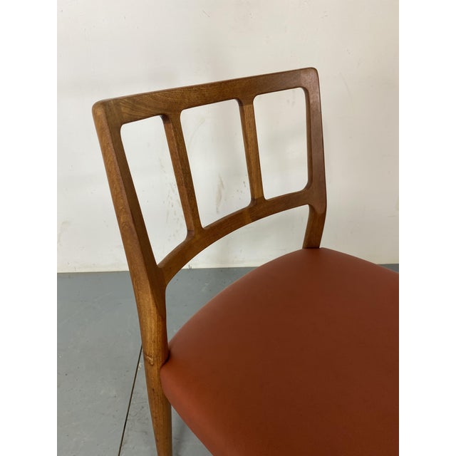 Mid-Century Danish Teak and Leather Dining Chairs by Johannes Andersen for Uldum Møbelfabrik, 1950s, Set of 4 For Sale - Image 11 of 18