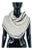 Yves Saint Laurent White Monogram Stretch Silk Scarf For Sale