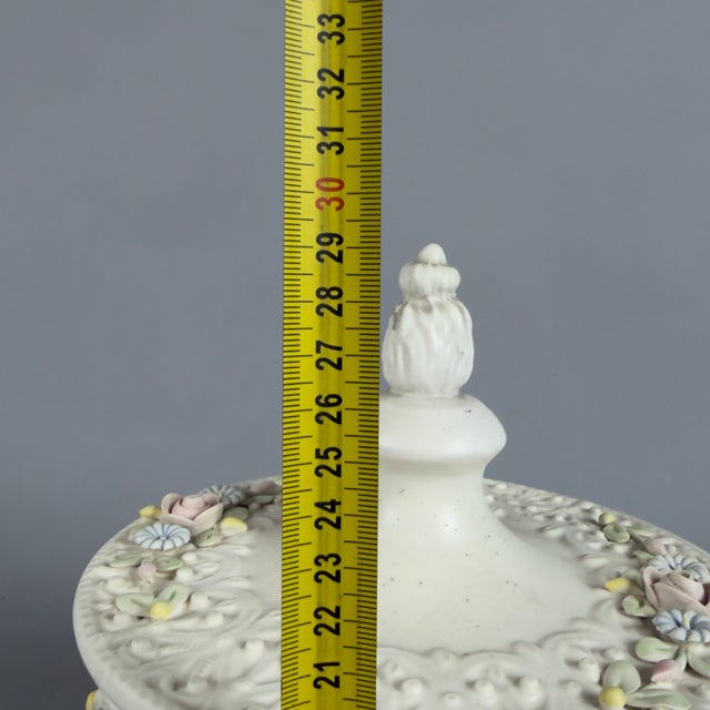 Porcelain Vase with Lid from Capodimonte, 1960s For Sale - Image 10 of 11