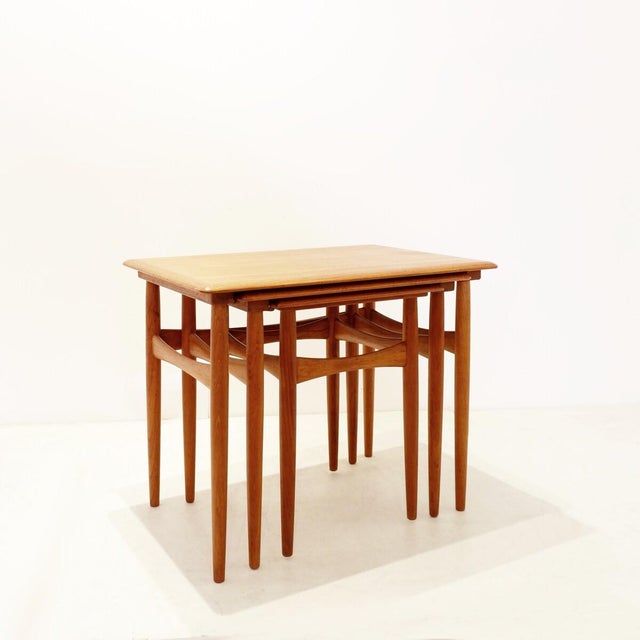Danish Nesting Tables from Skovmand & Andersen, 1960s, Set of 3 For Sale - Image 13 of 14