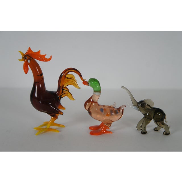 Vintage German Hand Blown Art Glass Farm Animal Display Figurines