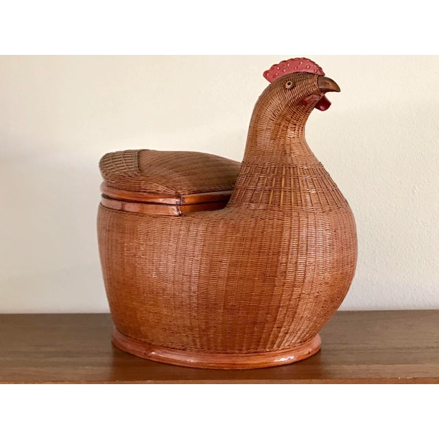 Mid-Century Shanghai Collection Wicker Hen For Sale - Image 13 of 13