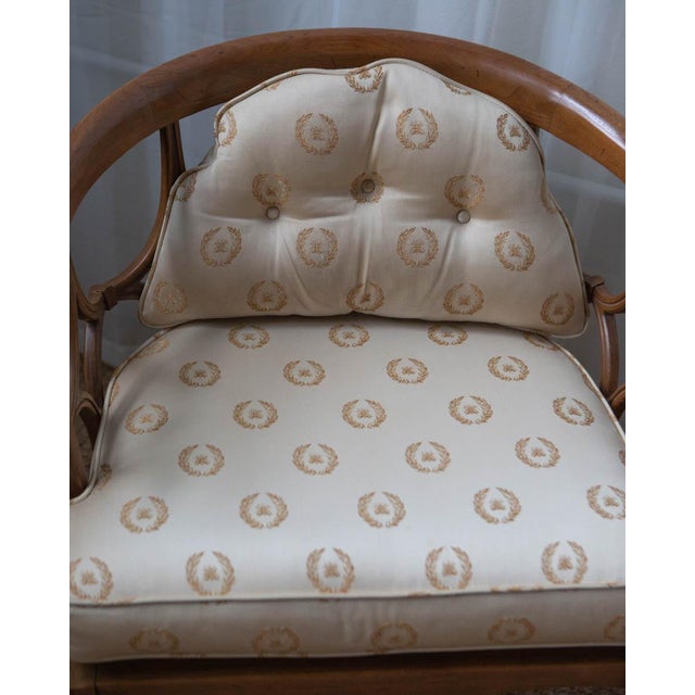 Mid-Century Modern Attributed to Billy Haines Fruitwood Lounge Chairs - A Pair For Sale - Image 14 of 15