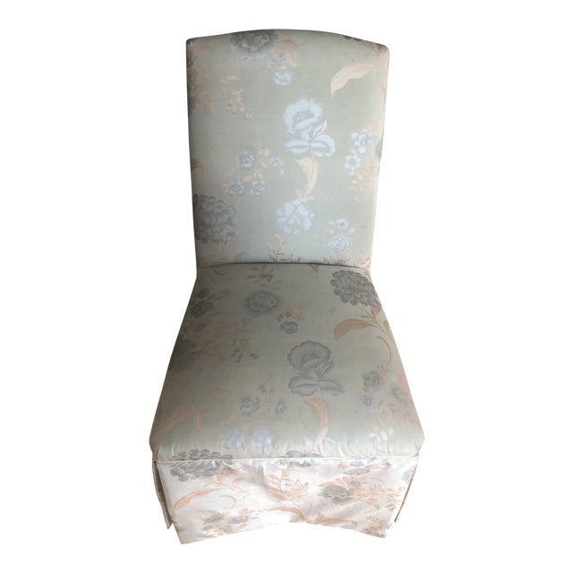 2000s Pearson Floral Slipper Chair For Sale