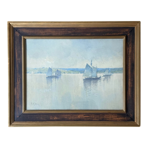 Hezekiah Anthony Dyer (1872-1943) Gouache Watercolor Seascape, Framed