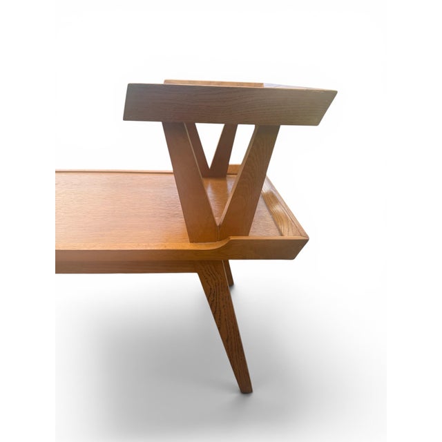 Mid Century Modern Rare 1952 Lane Alta Vista Style No. 47 Two-Tier Oak End Tables – Pair For Sale - Image 10 of 12