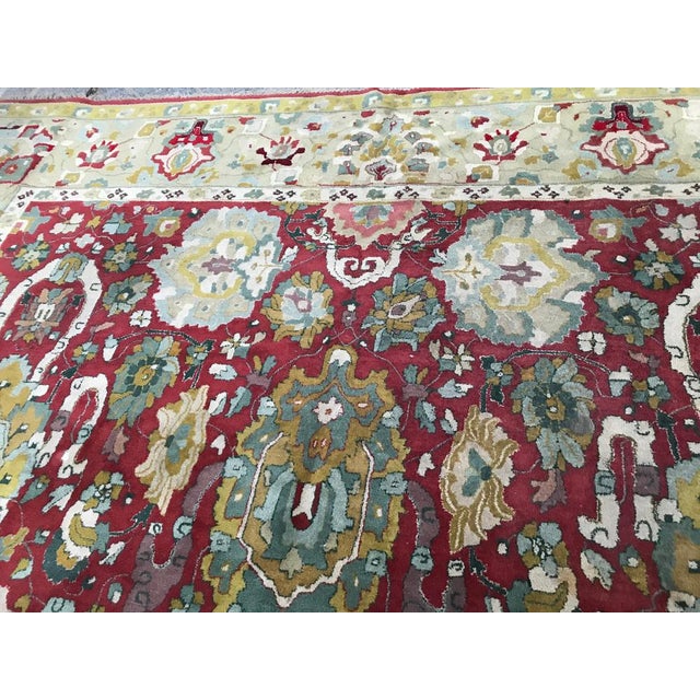 Blue Large French Agra Janus Rug, 1950s For Sale - Image 8 of 14