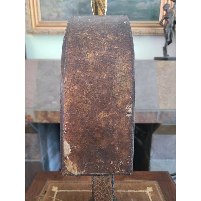 Antique Art Deco Crackle Glass Table Lamp With Mica Shade For Sale - Image 13 of 18