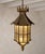 Gothic Revival Bronze Hanging Lantern with Castellated Crown, 1930s For Sale - Image 12 of 12