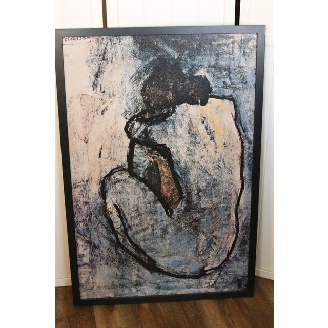 Picasso "The Blue Nude" Textured Vintage Giclée in Floater Frame For Sale - Image 10 of 14