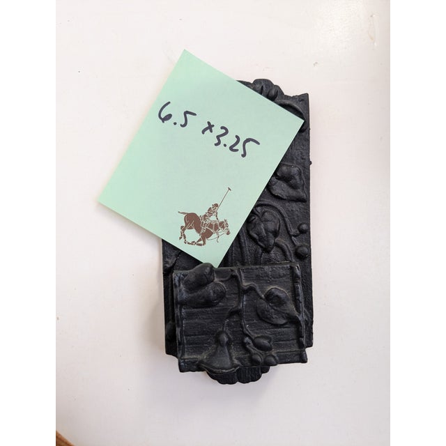 Victorian Art Nouveau Cast Iron Match Stick Holder Wall Mount For Sale In Atlanta - Image 6 of 6