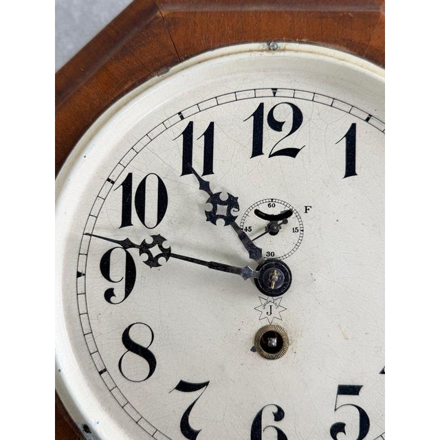 Black Junghans Vienna Secession Wall Clock by Adolf Loos, 1920s For Sale - Image 8 of 12